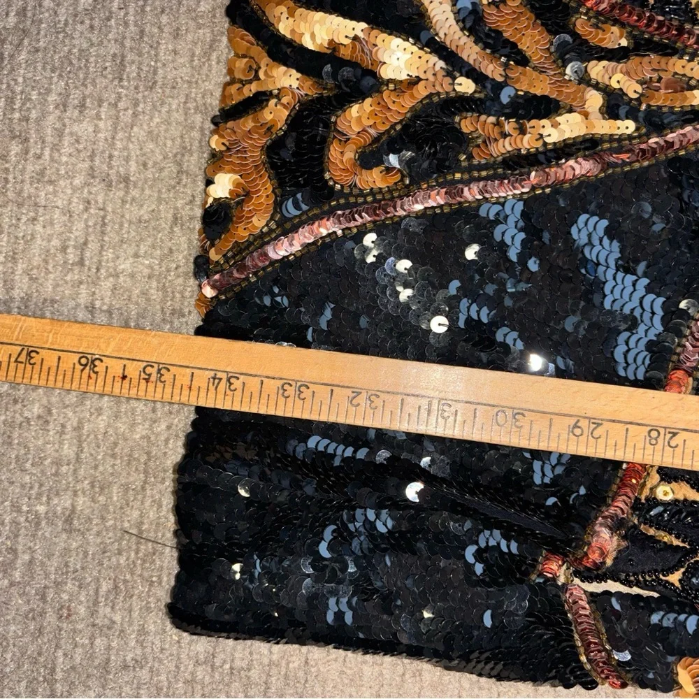 Vintage‎ Sequin Animal Pattern Dress Size small with Leopard Cheetah 80’s - Picture 12 of 14
